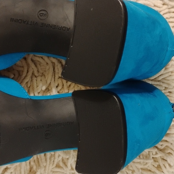 Adrienne Vittadini Blue Poetic Ankle Strap Block Heel - Picture 10 of 11